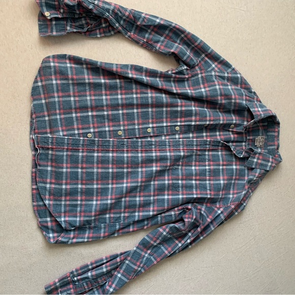 J. Crew Plaid Chambray shirt - Picture 2 of 3